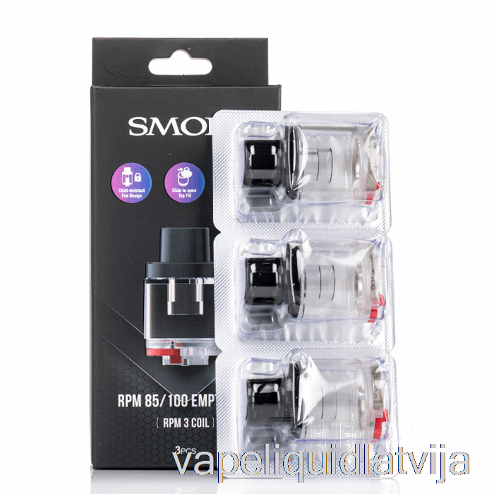 Smok Apgr./min 85/100 Rezerves Podi Rpm 2 Spoles Pods Vape šķidrums